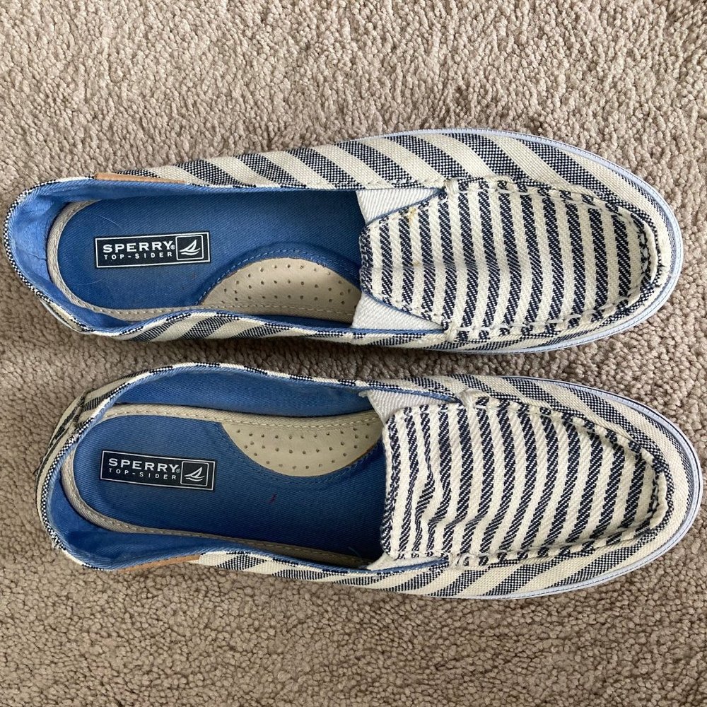 Sperry Top Sider Striped Nautical Boat Shoe Loafer